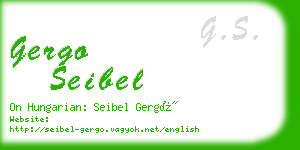 gergo seibel business card